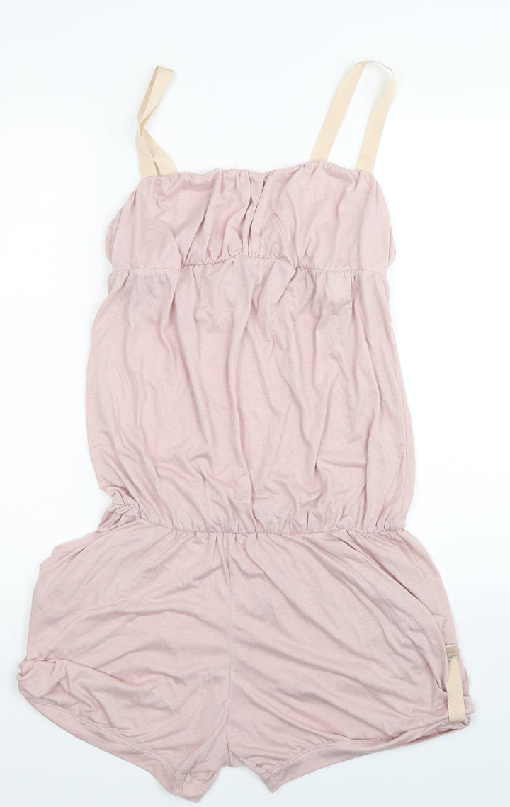 United Colors of Benetton Womens Pink Playsuit One-Piece Size S