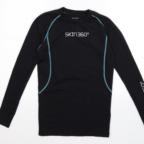 skin360 Mens Black   Jersey T-Shirt Size M  - base layer