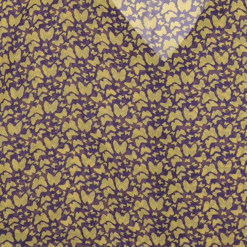 George Womens Purple Animal Print Chiffon Basic Blouse Size 12  - butterflies