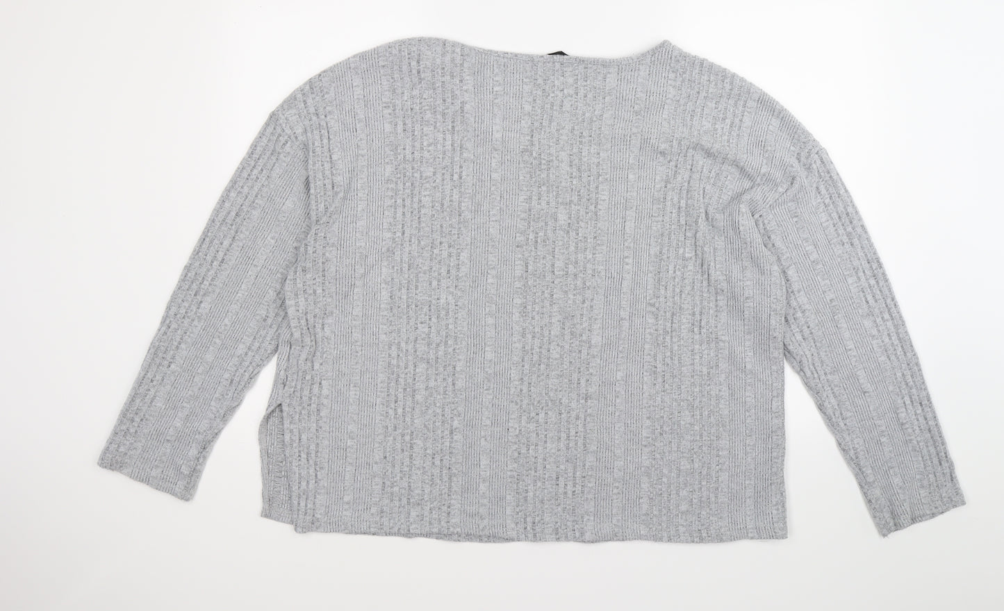 sheing Womens Gold Striped Knit Pullover Jumper Size XL