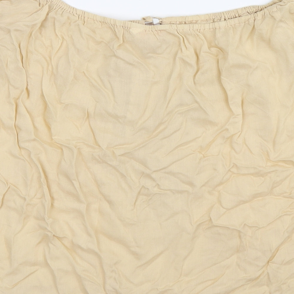 Jo Eden Womens Beige   Tunic Blouse Size M