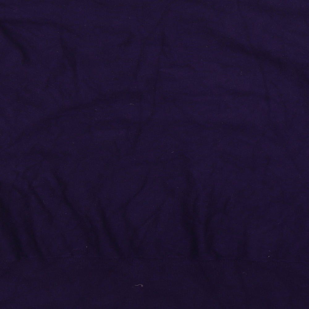 Roman Womens Purple Floral Knit Pullover Jumper Size 18