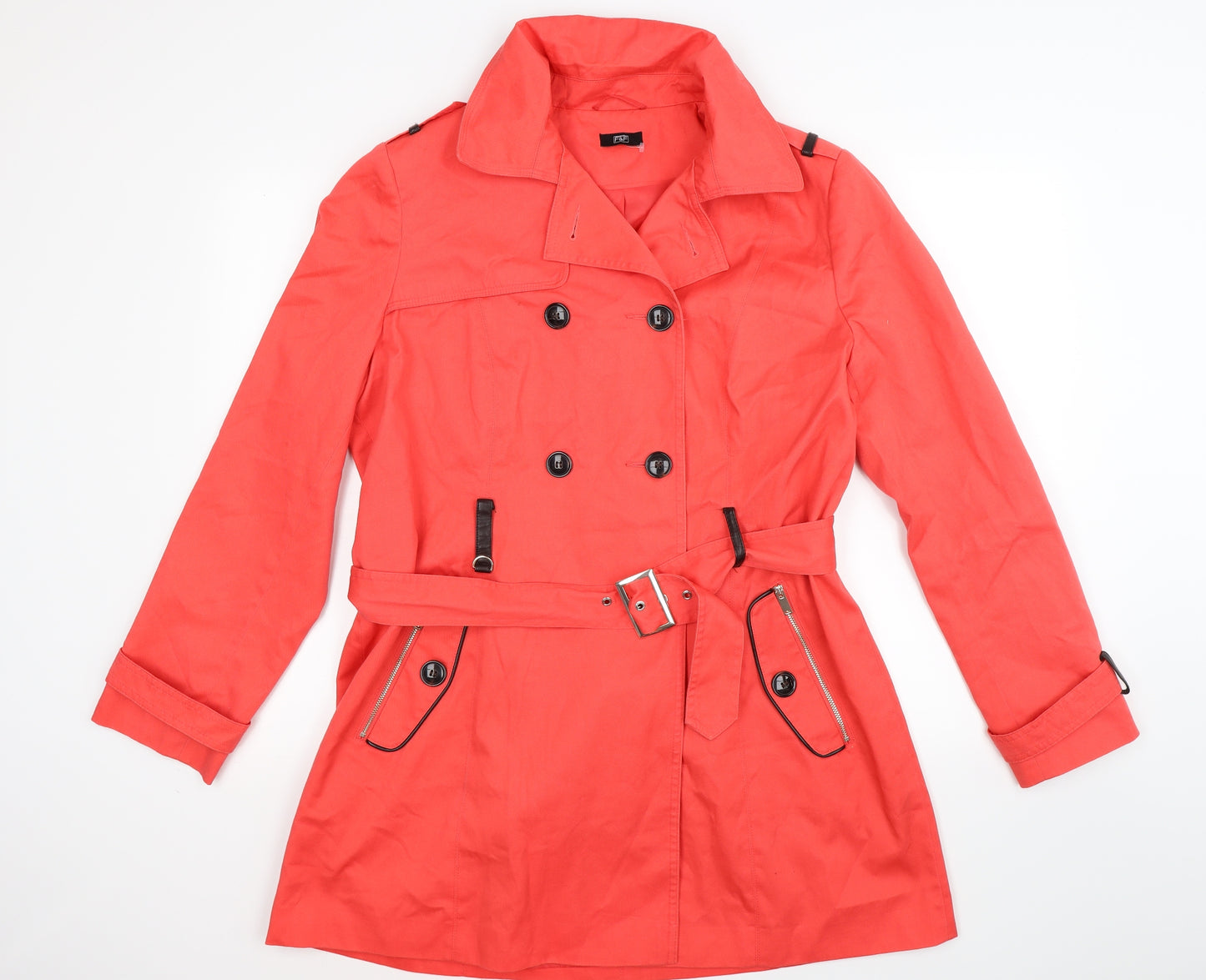 F&F Womens Orange   Pea Coat Coat Size 16