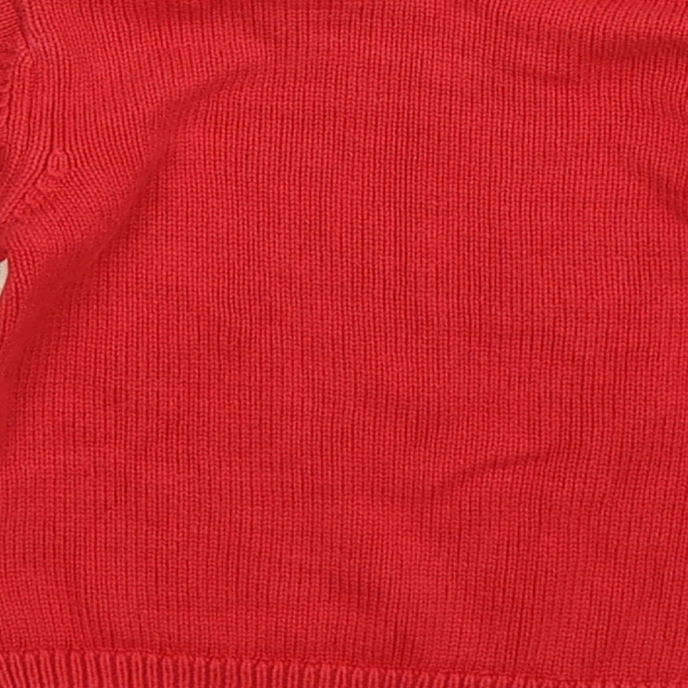 NEXT Baby Red  Knit Pullover Jumper Size 9-12 Months  - teddy fusilier