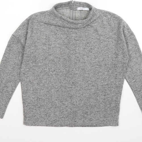 RESERVED Womens Grey  Knit Pullover Jumper Size S