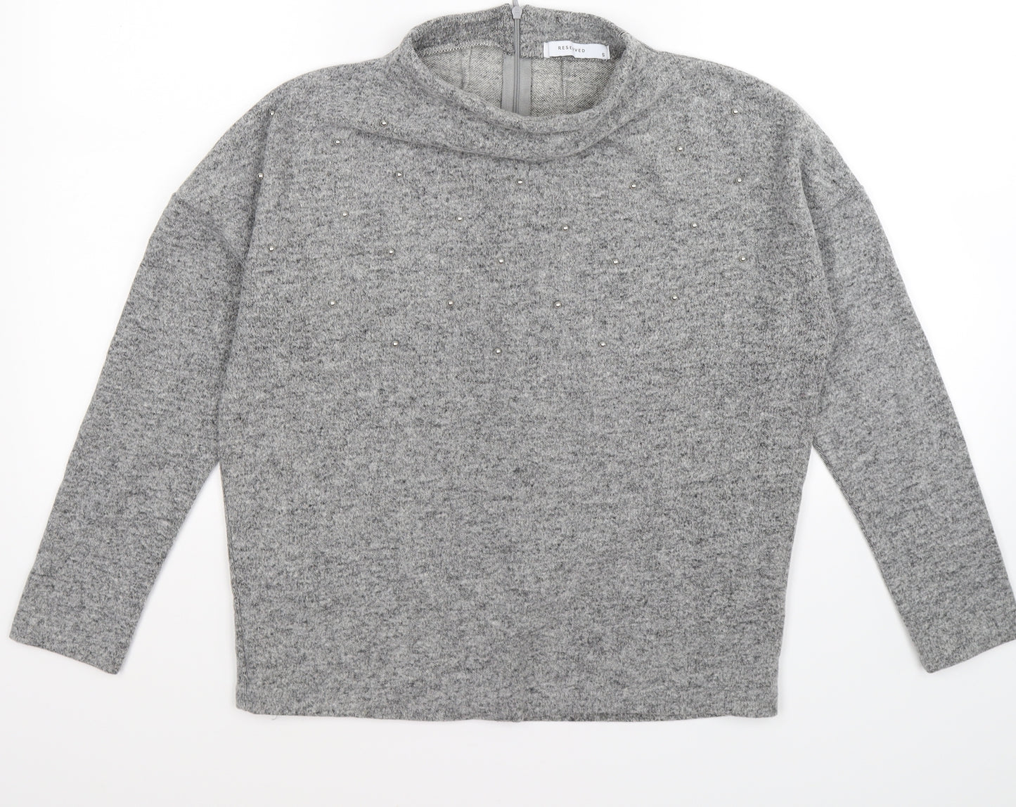 RESERVED Womens Grey  Knit Pullover Jumper Size S