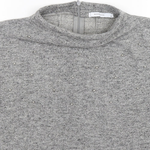 RESERVED Womens Grey  Knit Pullover Jumper Size S