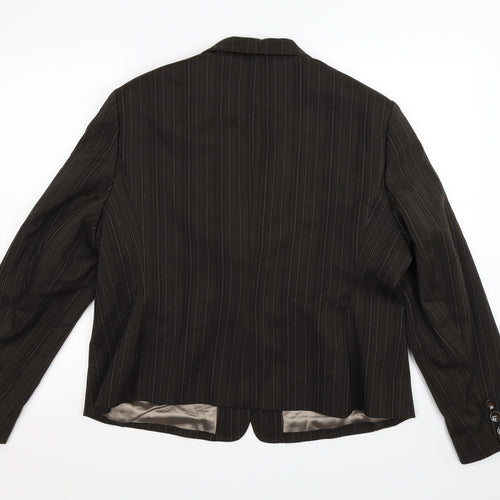 Debenhams Womens Brown Striped  Jacket Suit Jacket Size 16