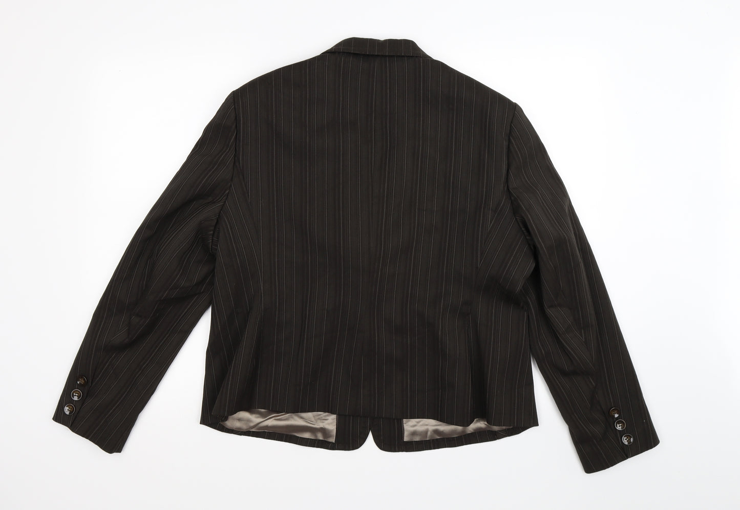 Debenhams Womens Brown Striped  Jacket Suit Jacket Size 16
