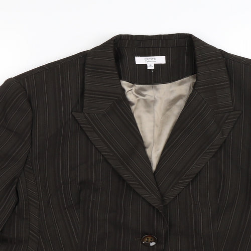 Debenhams Womens Brown Striped  Jacket Suit Jacket Size 16
