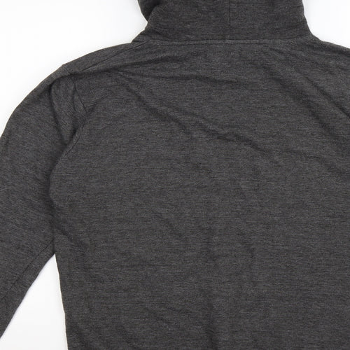 boohoo MAN Mens Grey  Jersey Pullover Hoodie Size XS