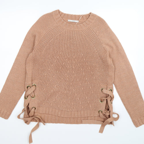 George Womens Pink  Knit Pullover Jumper Size 14  - TIE SIDES