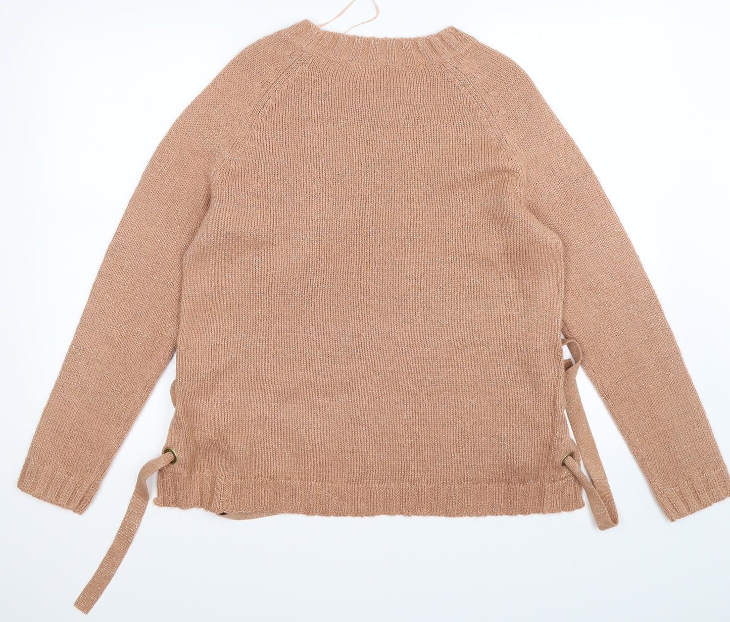 George Womens Pink  Knit Pullover Jumper Size 14  - TIE SIDES