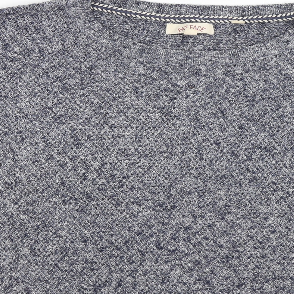Fat Face Womens Blue  Knit Pullover Jumper Size 12