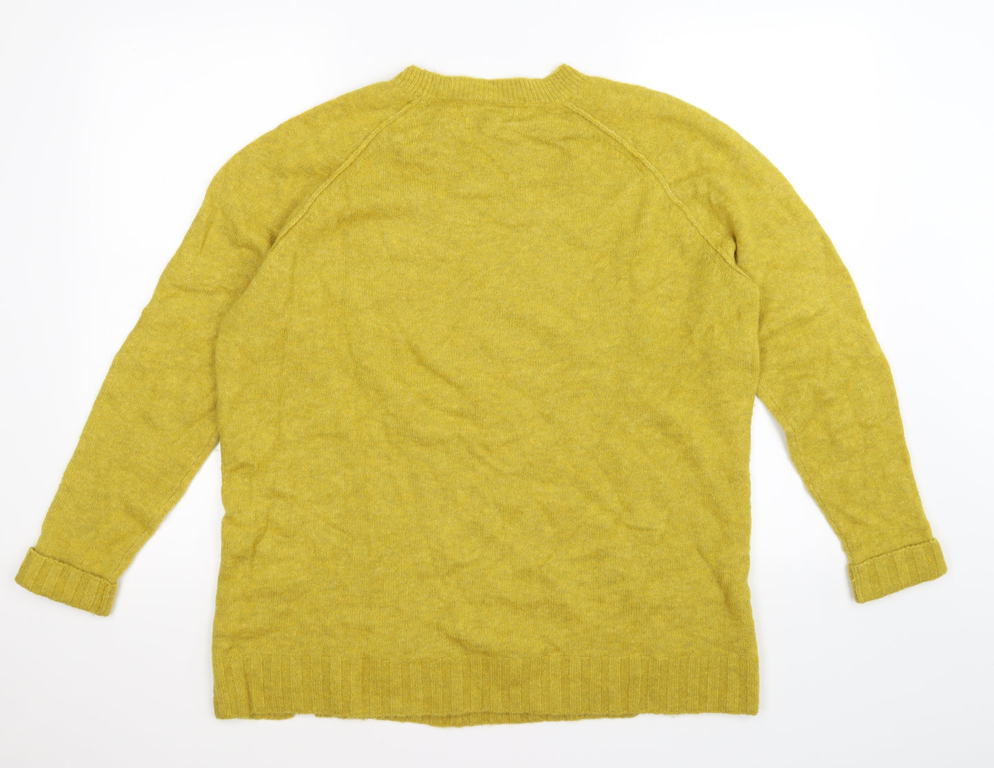 NICOLE FARHI Womens Yellow  Knit Pullover Jumper Size 14