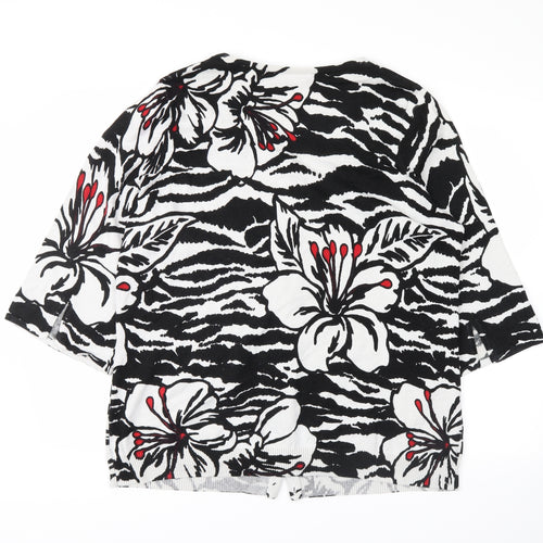 sarah spencers Womens Black Floral  Cardigan Jumper Size 22