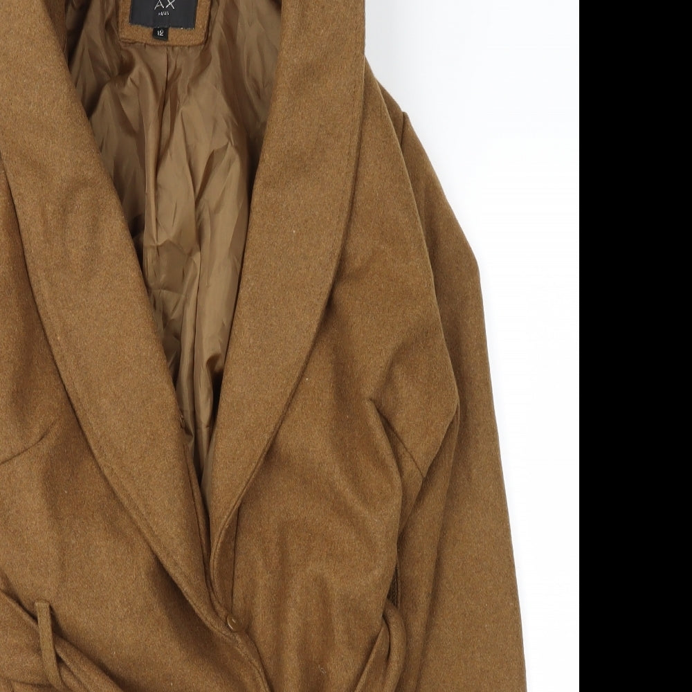 AX Paris Womens Brown   Trench Coat Coat Size 12
