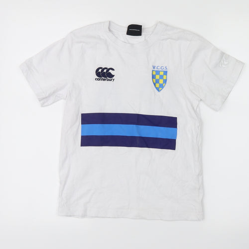 Canterbury Boys White   Basic T-Shirt Size 9-10 Years  - canterbury, WCGS