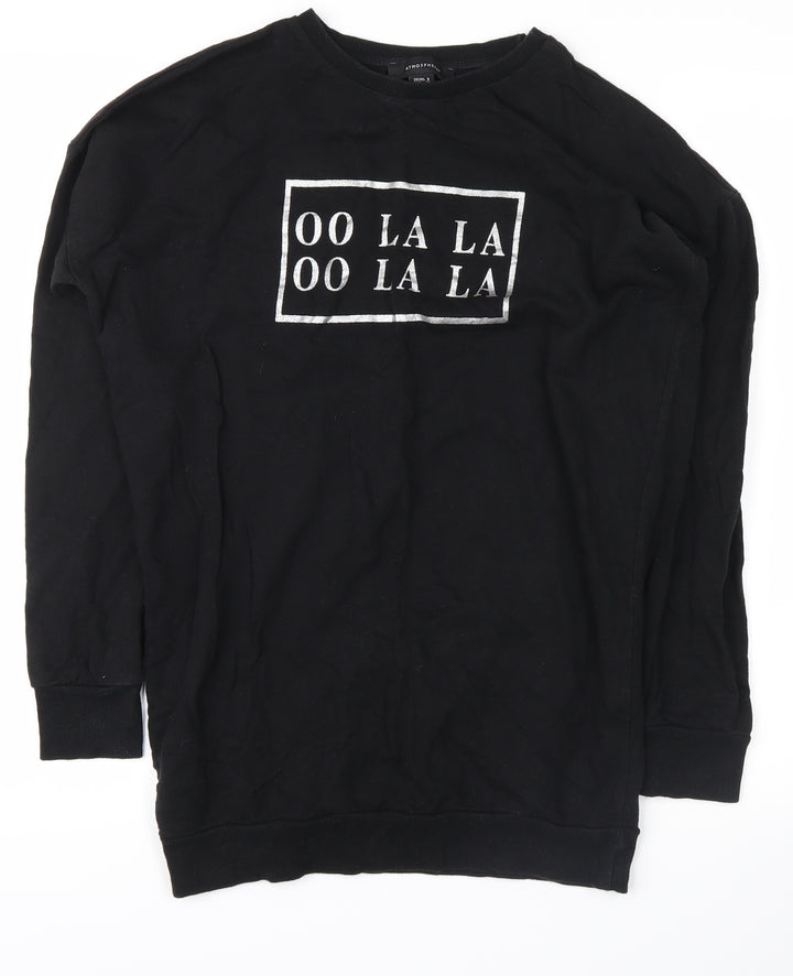 Atmosphere Womens Black   Pullover Sweatshirt Size 8  - Ooh La La