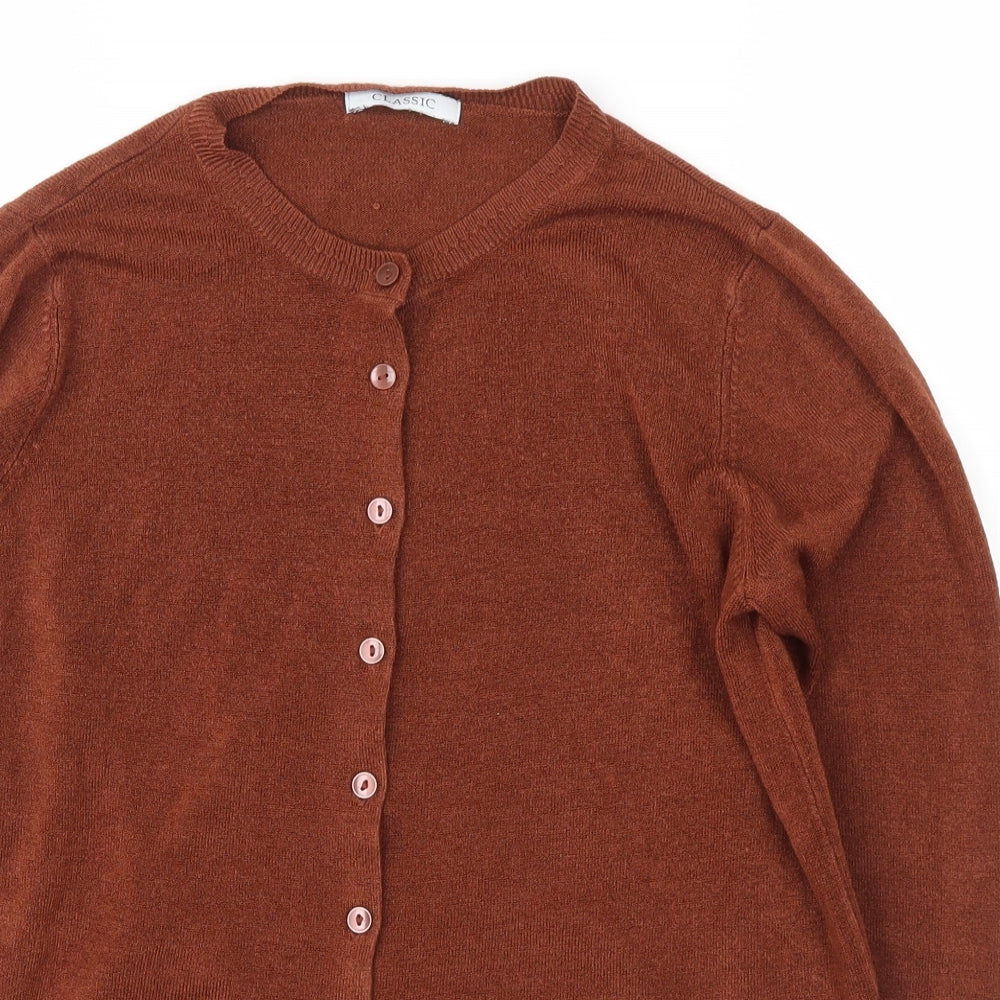 Marks and Spencer Womens Brown   Cardigan Jumper Size 12