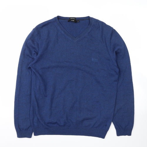 HUGO BOSS Mens Blue   Pullover Jumper Size L
