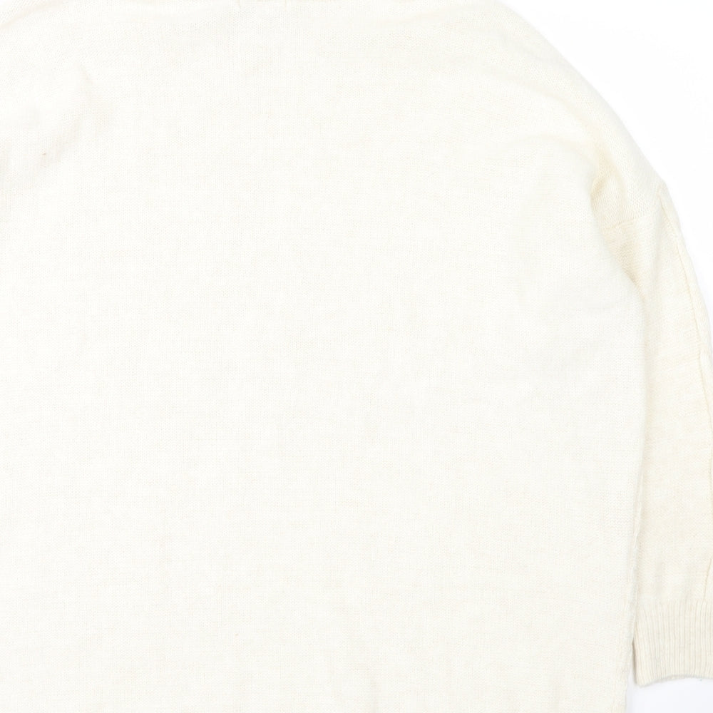 TU Womens White   Pullover Jumper Size L