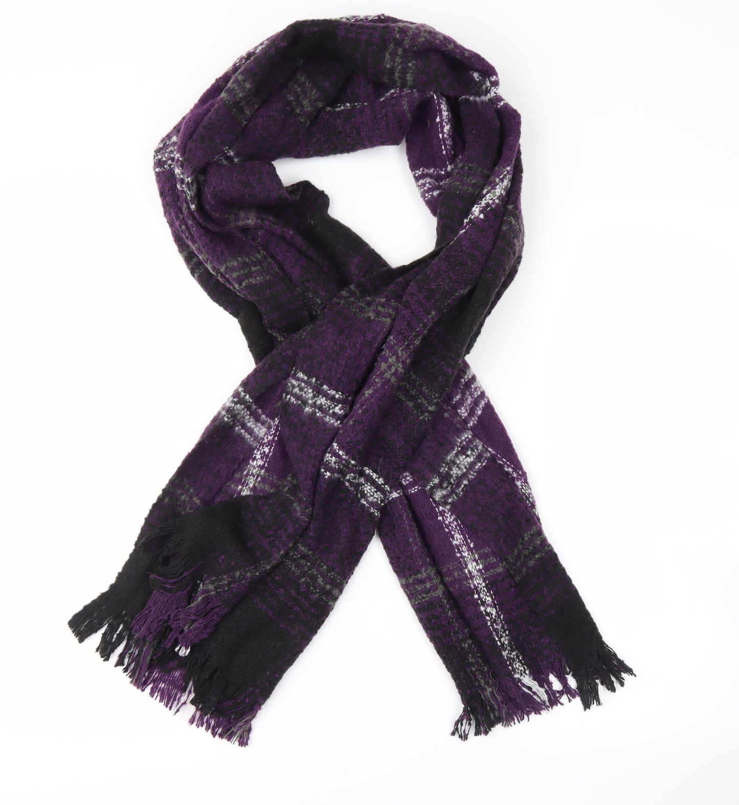 no brand  Purple Check   Scarf