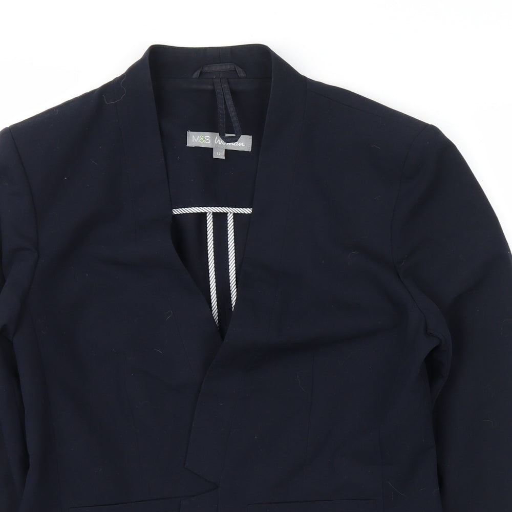 Marks and Spencer Womens Blue   Jacket Blazer Size 12