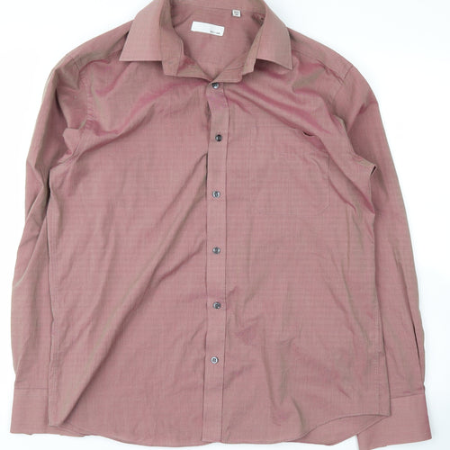 easy care Mens Pink    Button-Up Size 15.5