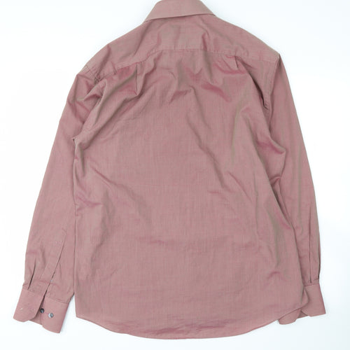 easy care Mens Pink    Button-Up Size 15.5