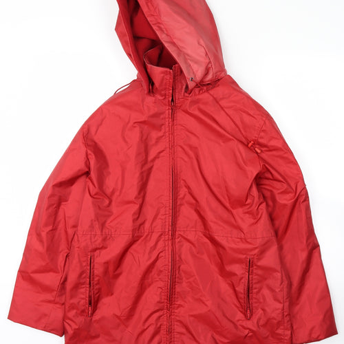 Roman Originals Mens Red  Microfibre Parka Coat Size S