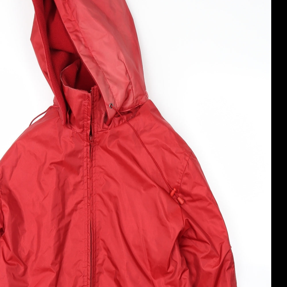 Roman Originals Mens Red  Microfibre Parka Coat Size S