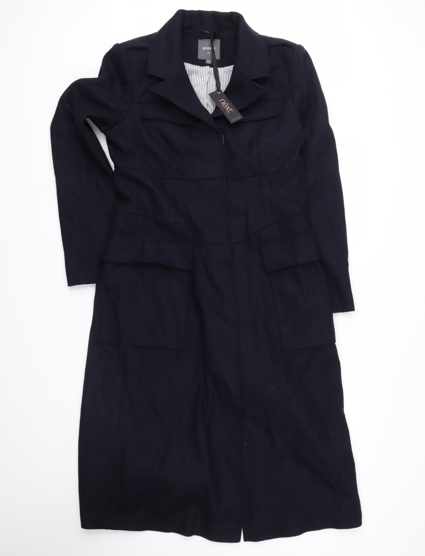 NEXT Womens Blue   Trench Coat Coat Size 12