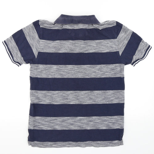 Blue Harbour Mens Blue Striped   Polo Size M