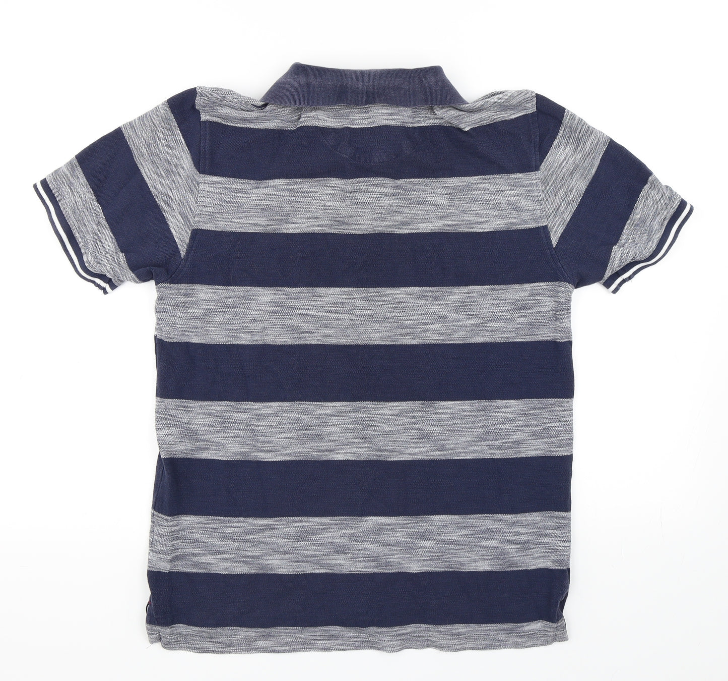 Blue Harbour Mens Blue Striped   Polo Size M