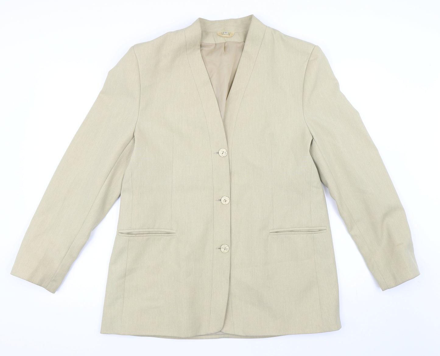 Klass Womens Beige   Jacket Blazer Size 14