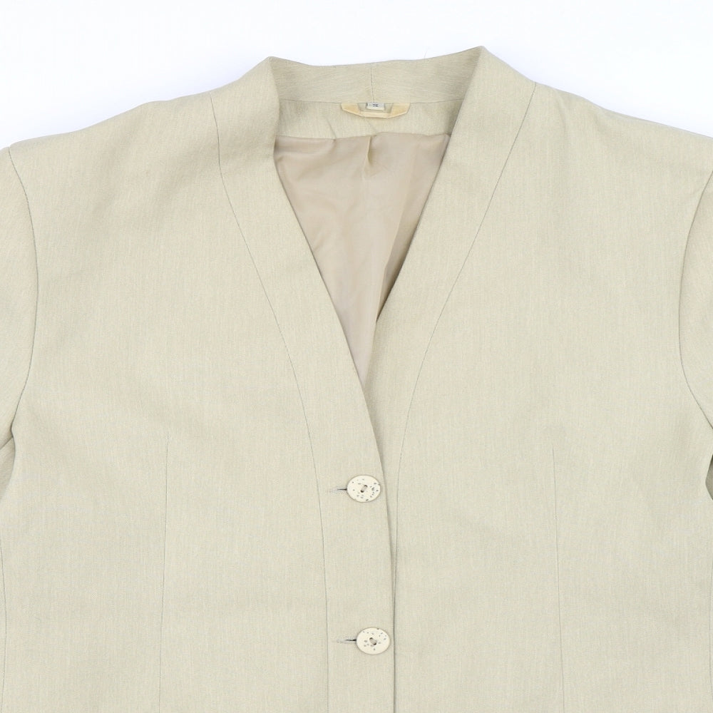 Klass Womens Beige   Jacket Blazer Size 14