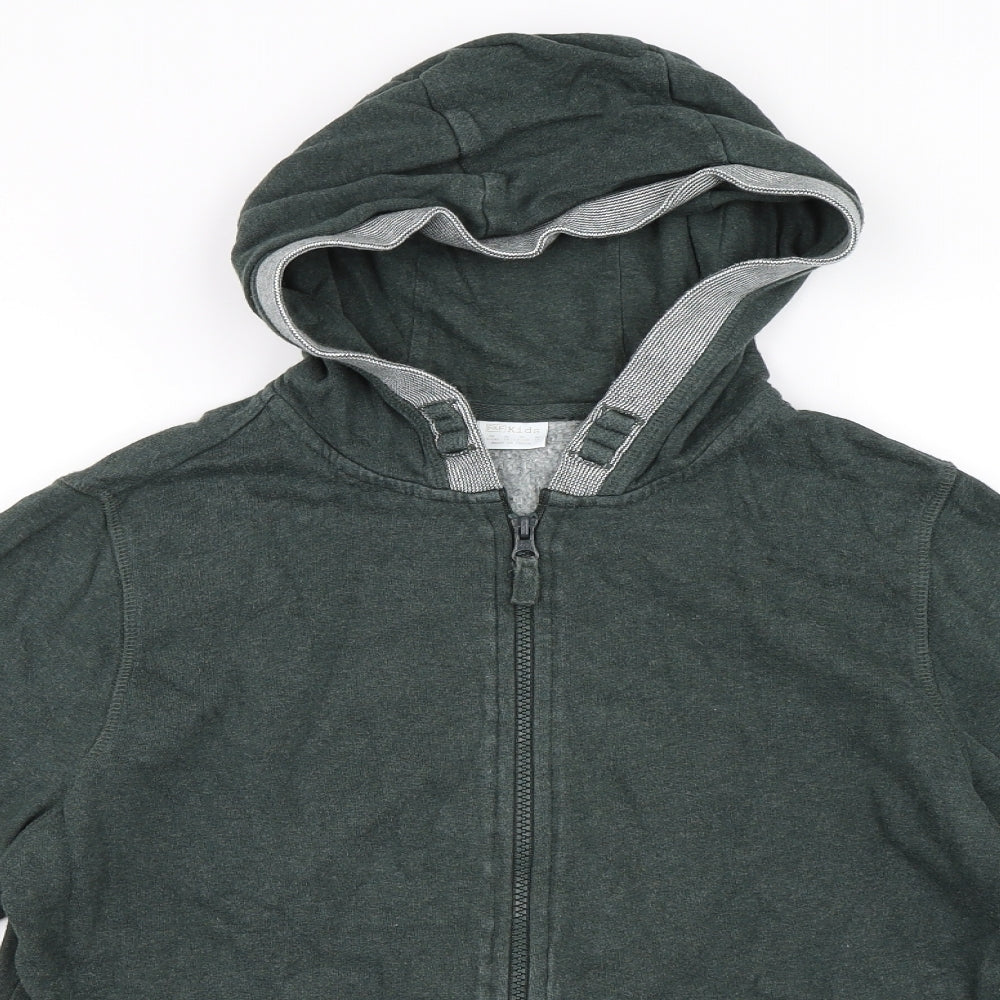 F&F Boys Green   Full Zip Hoodie Size 13-14 Years