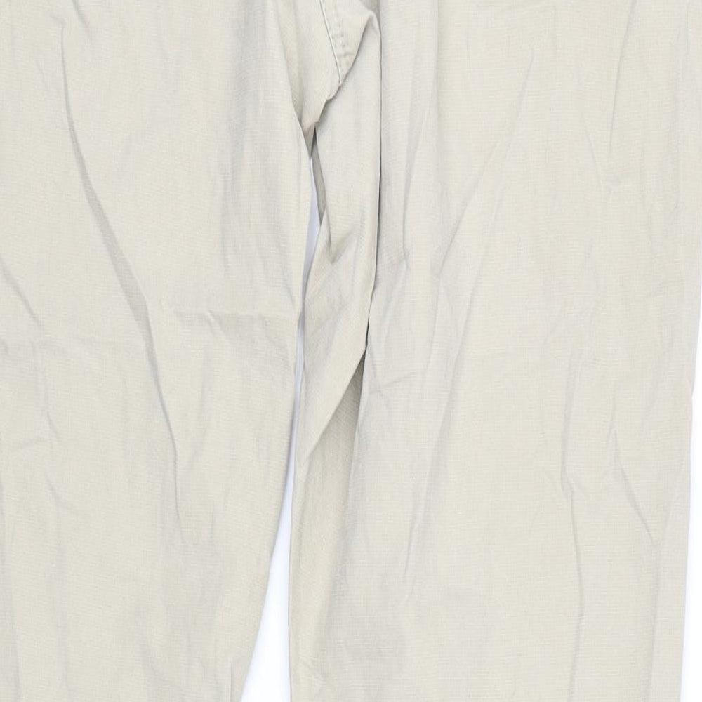 NEXT Womens Beige   Chino Trousers Size 18 L34 in