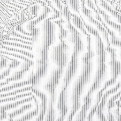Topman Mens White Striped   Button-Up Size L