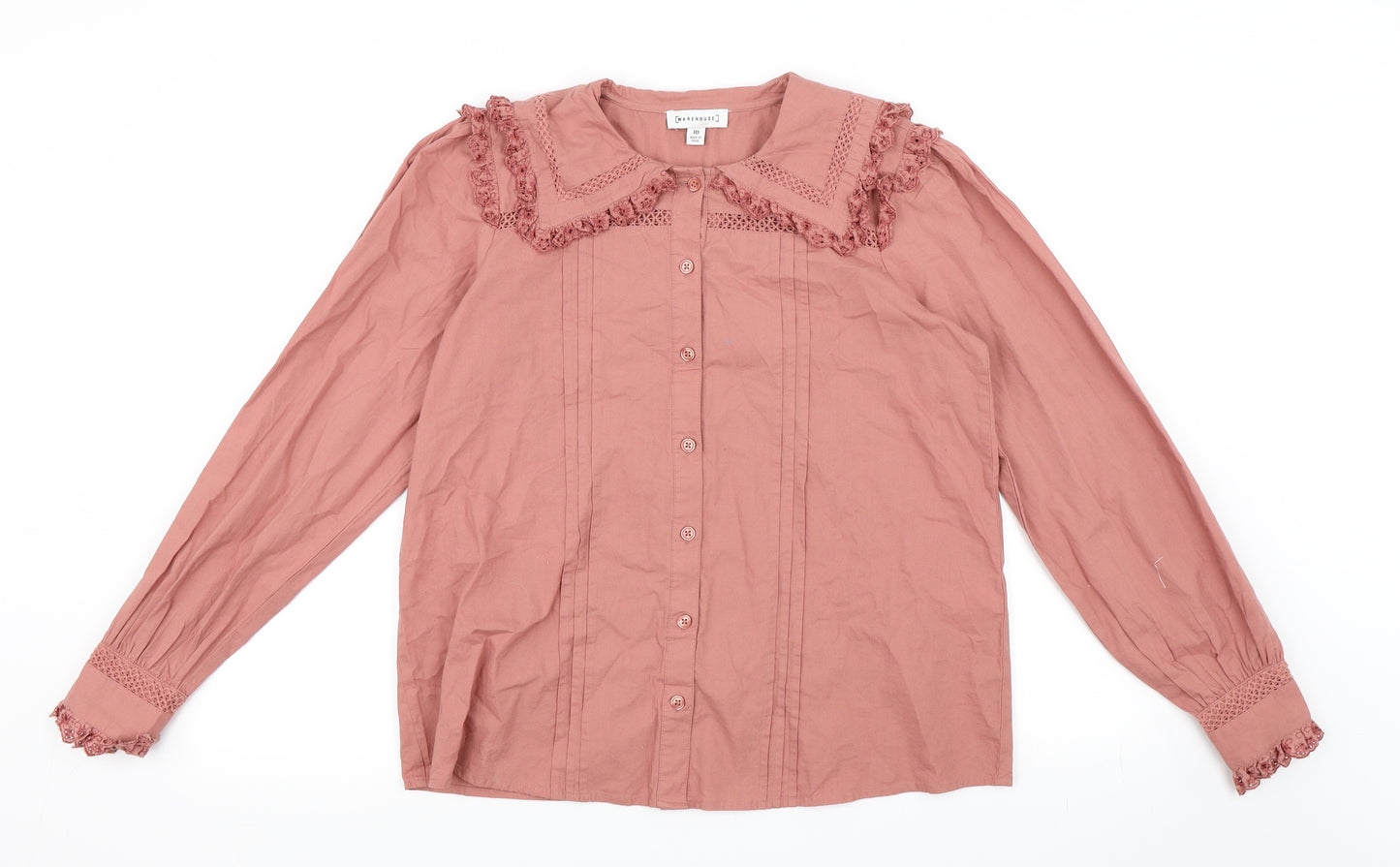 Warehouse Womens Pink   Basic Blouse Size 10