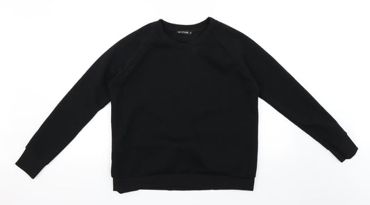 Front view of PRETTYLITTLETHING women’s black pullover sweatshirt, size M