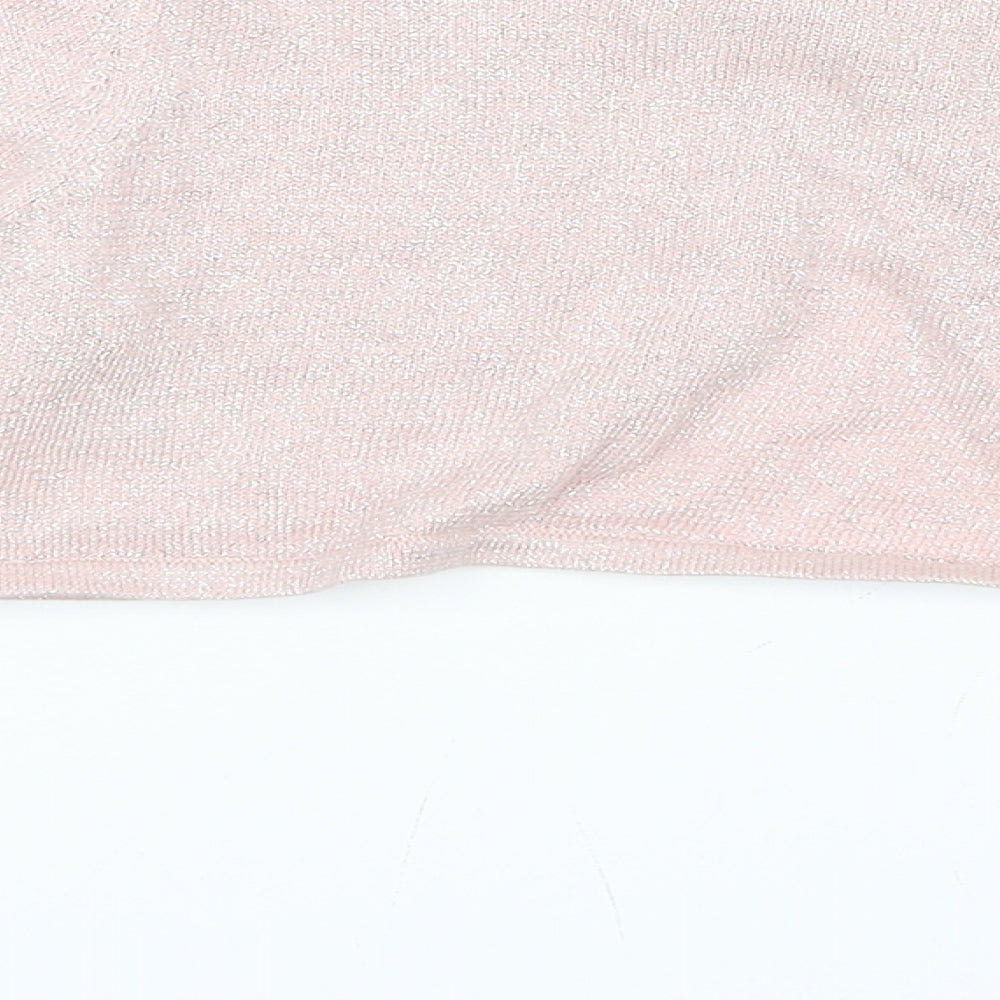 H&M Girls Pink   Cardigan Jumper Size 8-9 Years