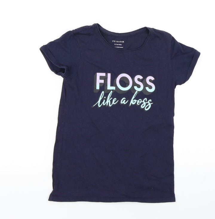 Primark Girls Blue   Basic T-Shirt Size 10-11 Years