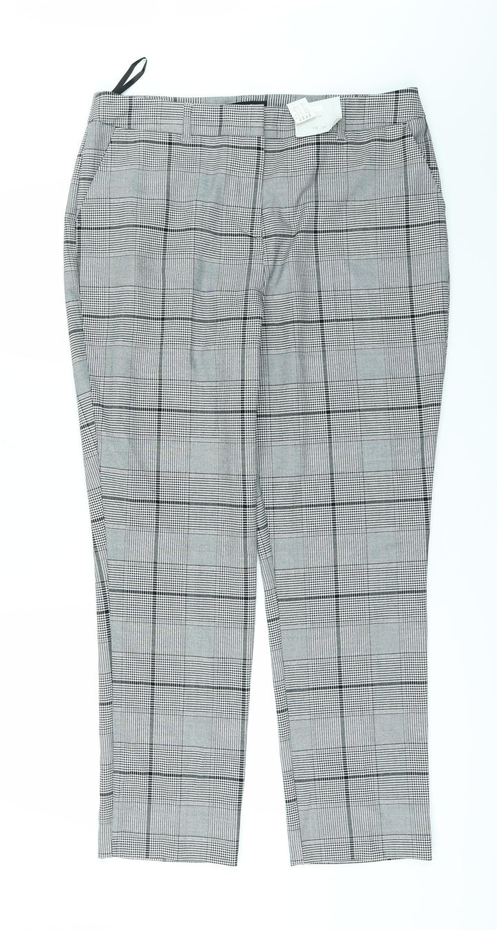 F&F Womens White Trousers Size 14 L27 in