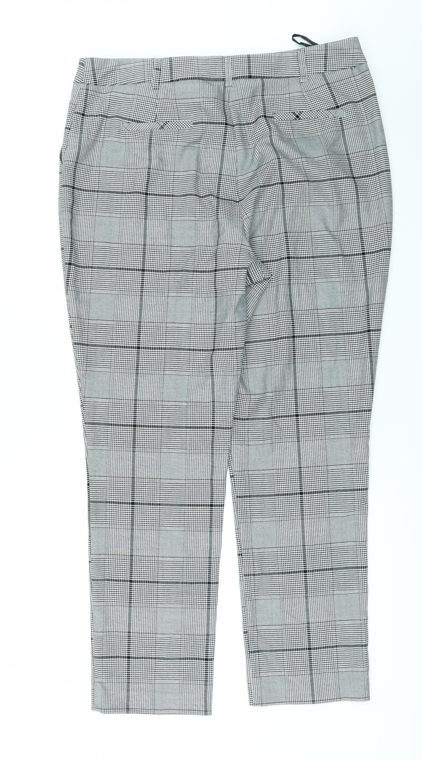 F&F Womens White   Trousers  Size 14 L27 in