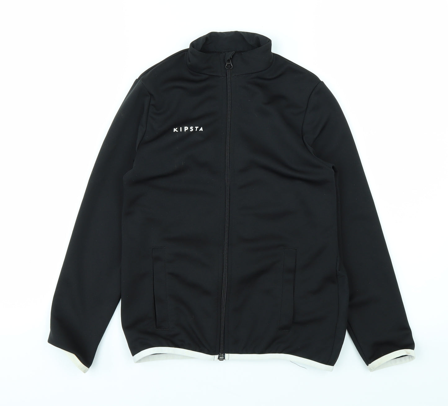 DECATHLON Boys Black   Full Zip Jumper Size 10 Years
