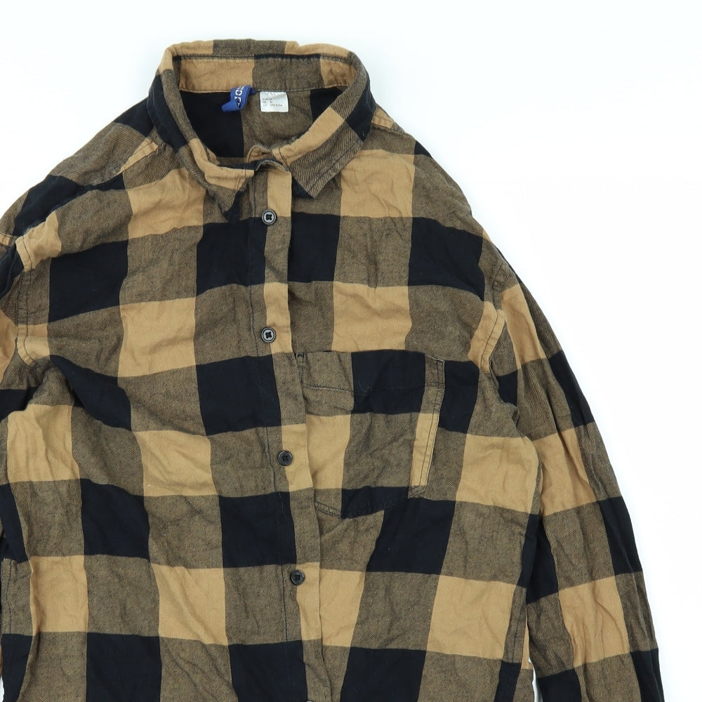 H&M Mens Brown    Dress Shirt Size M