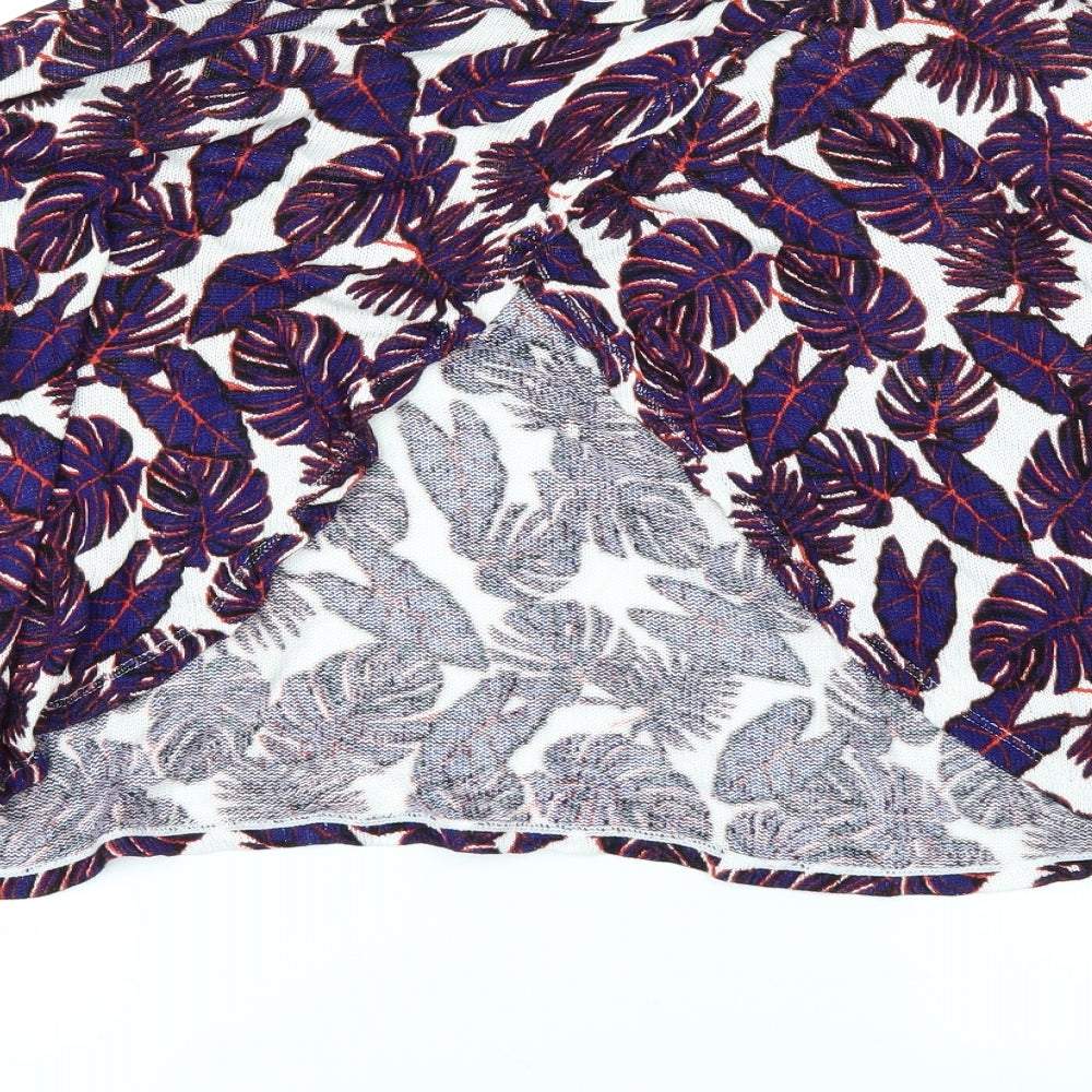 H&M Womens White Floral  Basic T-Shirt Size L