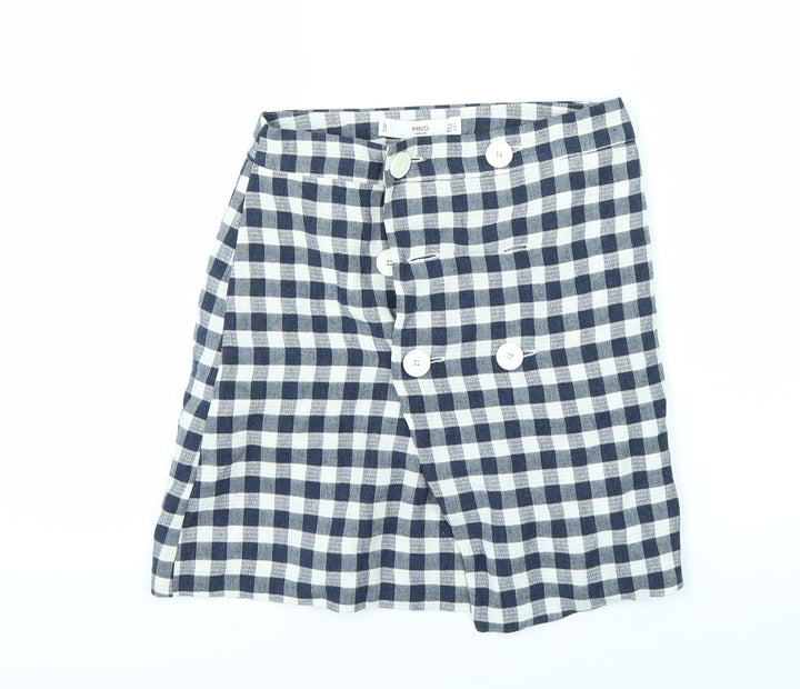 mg Womens Blue A-Line Skirt Size S